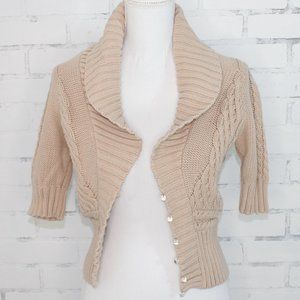 Free People Short Tan Sweater